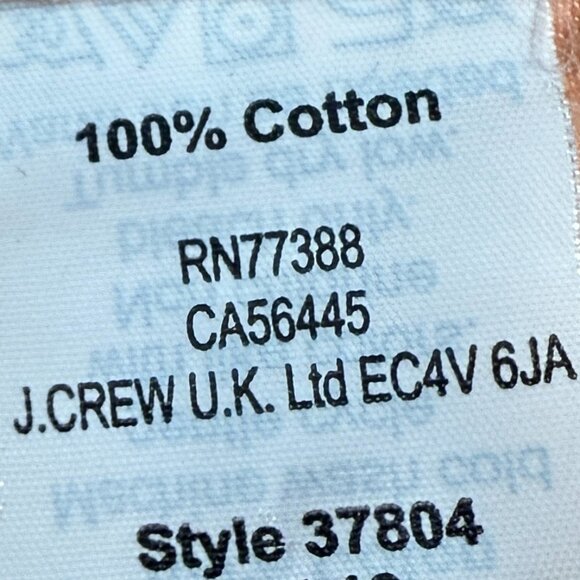 Men's J. CREW Sunwashed Oxford 100% Cotton Long Sleeve Shirt Peach- Size XL - Picture 6 of 7